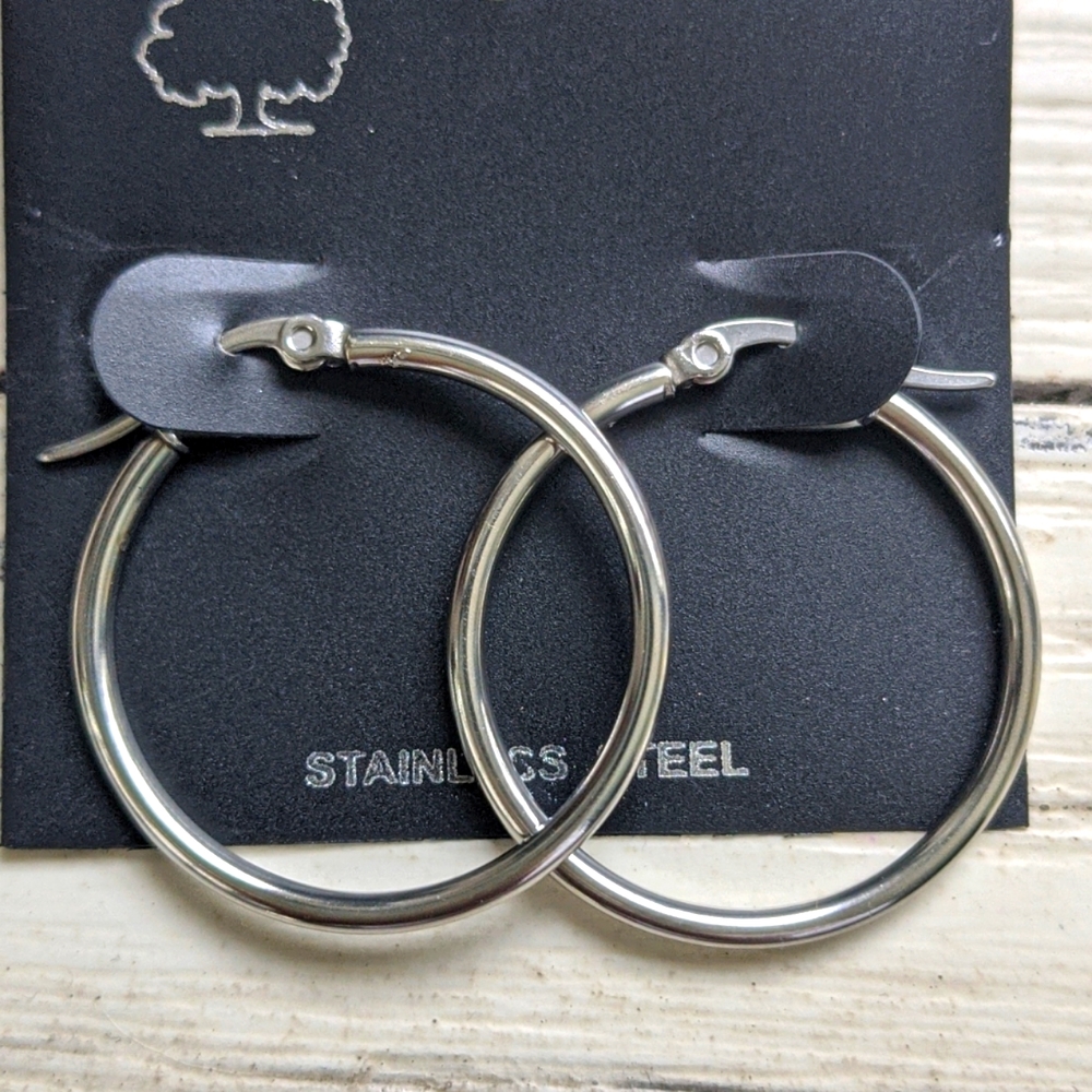 Silver Hoops